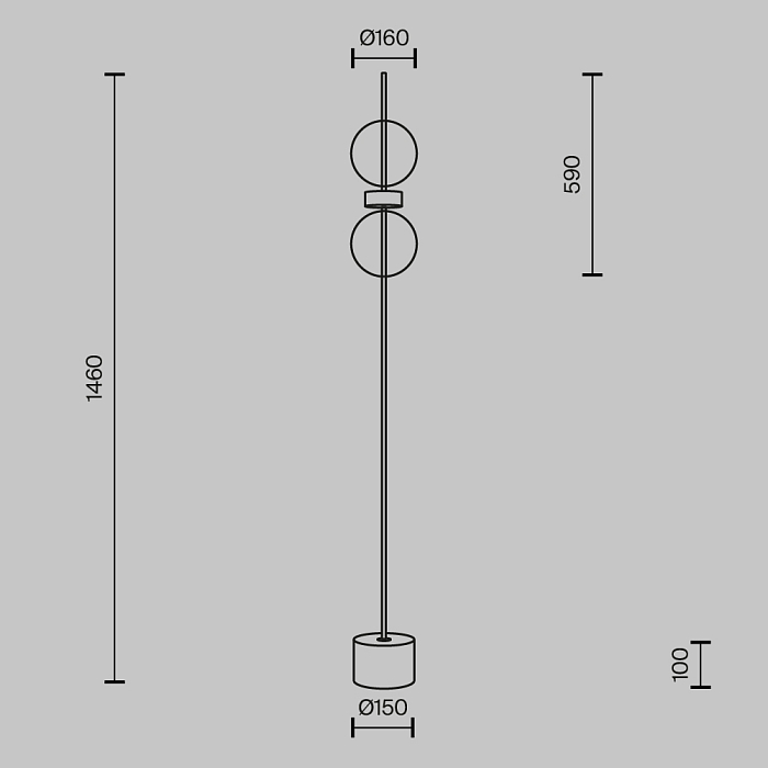Maytoni MOD478FL-L15B3K